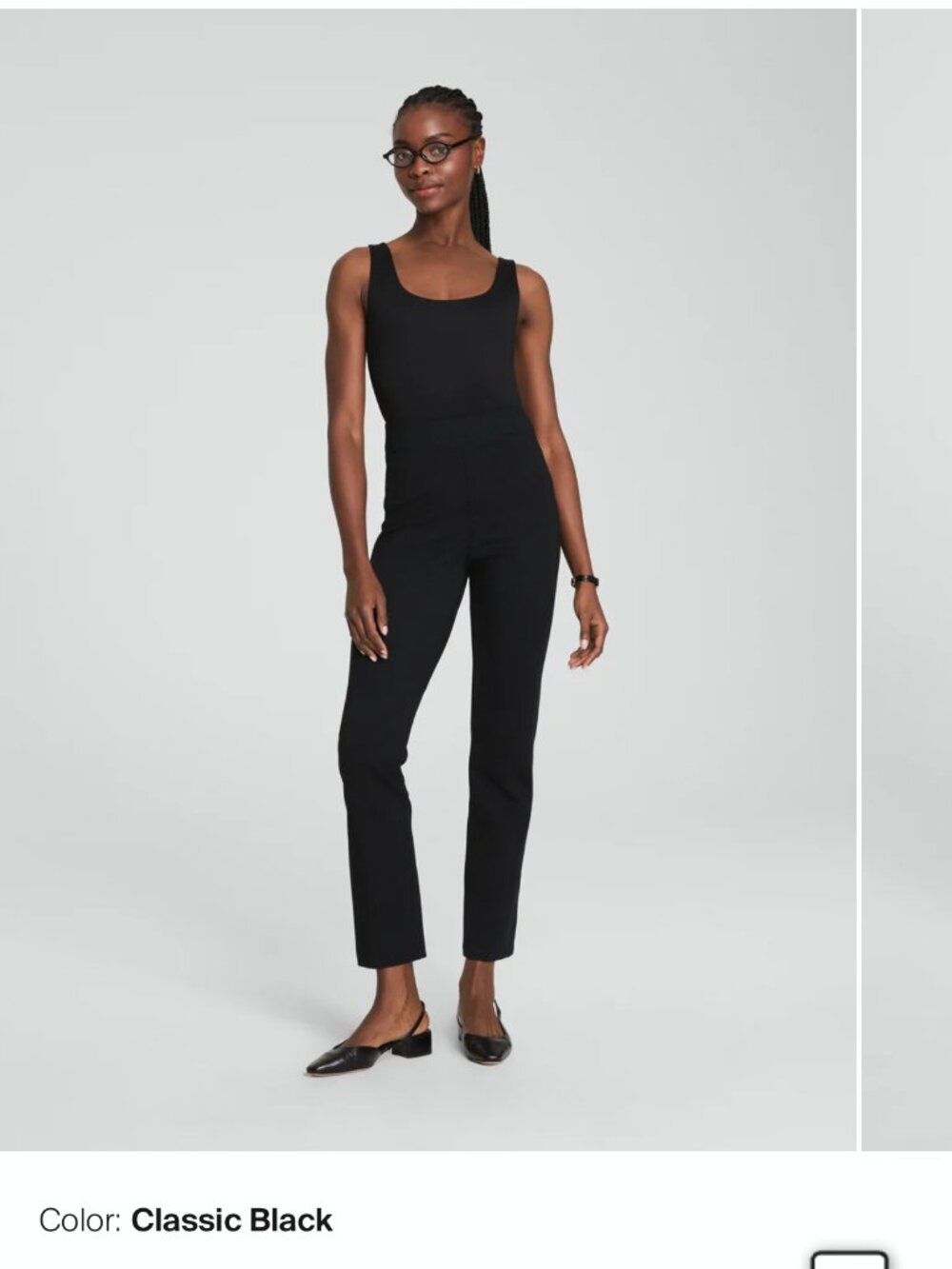 Spanx Ponte slim straight classic black, size medium pants
